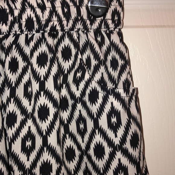3/$15 Cute black and white shorts with Pom tassels - Picture 3 of 5